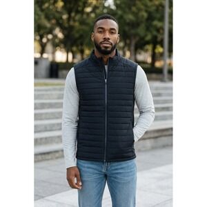 UNRL VANCOUVER QUILTED Puffer Vest 4 WAY STRETCH Black MENS XL